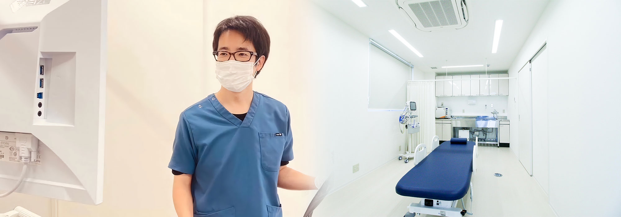 検査風景、手術室